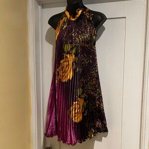 Elegant Floral Halter Dress